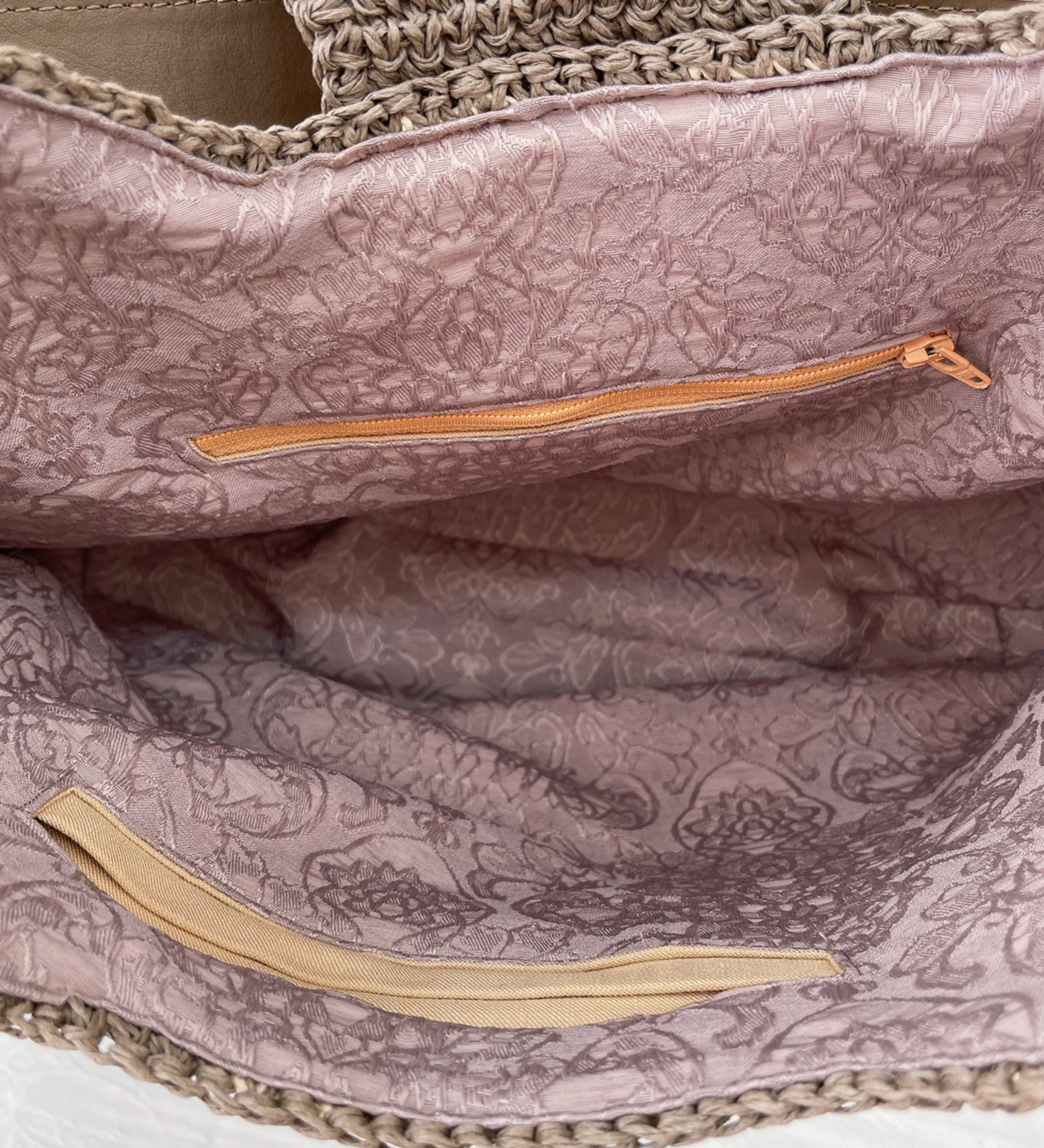 EL YAPIMI, HASIR-KAHVE RENK ÇANTA – c034